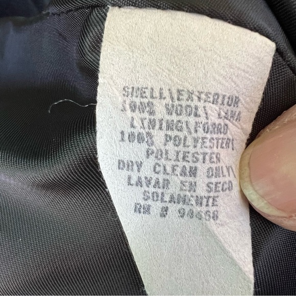 DONNYBROOK VINTAGE 100% WOOL BLACK MIDI PEACOAT TRENCH COAT SIZE 12 EUC - Picture 3 of 7